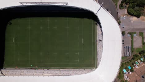 Top-down-aerial-view-of-the-rugby-stadium-in-Montpellier,-France