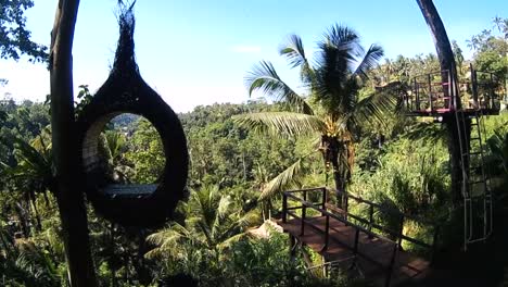 Schaukeln-Im-Tropischen-Wald,-Bali