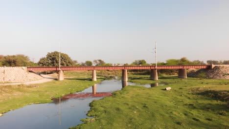 Small-railway-bridge-crossing-over-the-waste-water-stream