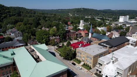 aerial-over-churches-and-steeples-in-frankfort-kentucky