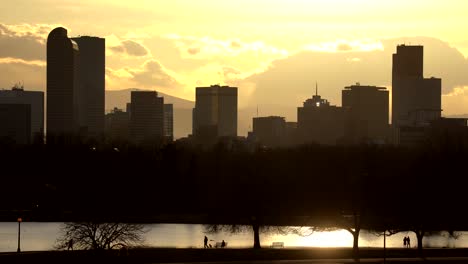Denver-skyline-view-from-the-City-Park-at-sunset