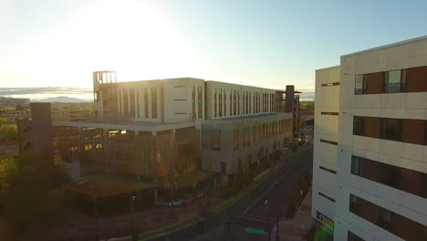 Revealing-drone-shot-of-the-Rialto-theater-and-Hotel-Congress-in-downtown-Tucson-Arizona