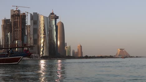 A-view-of-Doha-Downtown-from-Corniche
