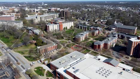 Western-Kentucky-University-in-Bowling-Green-Kentucky,-aerial-drone