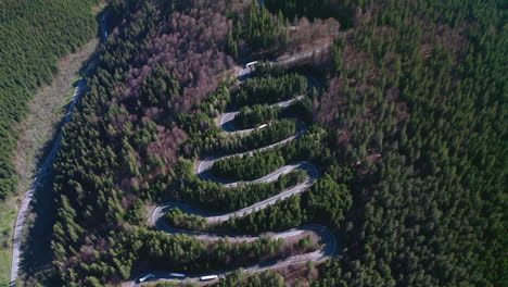 Top-View-Of-The-Curvy-Road-Of-Bratocea-Pass-In-Romania