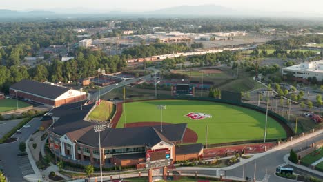 Liberty-University-Baseball-Stadium-aerial-approach-shot
