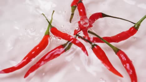 Chili-pepper-falling-on-water-surface-for-sanitization