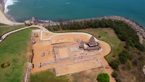 Vista-Aérea-Del-Templo-De-La-Costa-De-Mahabalipuram