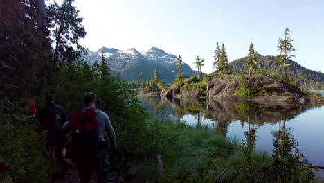 Wandern-In-Den-Alpinen-Bergen,-Big-Interior-Mountain,-Vancouver-Island