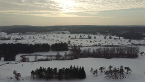 Aerial-Shot-Of-Toronto-Osprey-Valley-Golf-Course-During-Winter-In-Caledon
