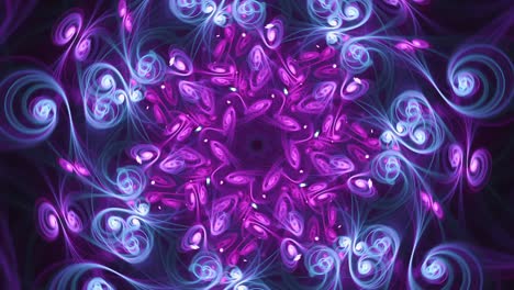 Kaleidoskop-Florale-Fraktale-Zusammenfassung---Kosmische-Wirbelgalaxien---Nahtlos-Sich-Wiederholende-Musik-Vj-Bunte-Chaotische-Streaming-Hintergrundkunst