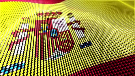 Hintergrund-Der-Nationalflagge-Spaniens,-Wiederholbare-Animation-Des-Hintergrunds-Der-Spanischen-Flagge,-Nahaufnahme