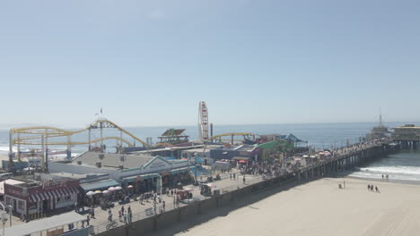 Tons-of-people-gather-on-the-famous-Santa-Monica-Pier-for-food-and-activity