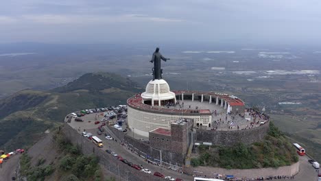 Antena:-Cristo-Rey,-Guanajuato-Mexico,-Viaje,-Drone-View