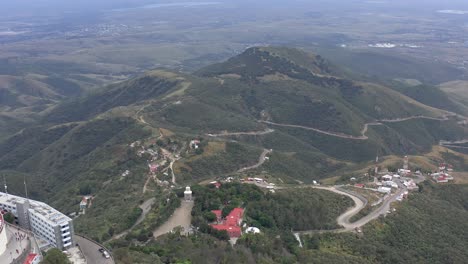 Aerial:-Cristo-Rey,-majestic-mountain,-Guanajuato-Mexico,-drone-view