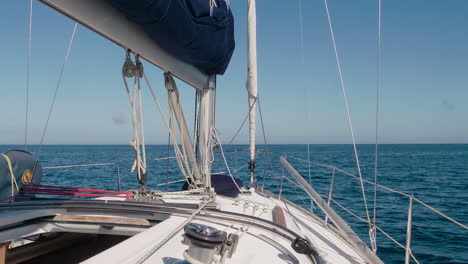 POV-clip-of-sailboat-moving-through-tropical-waters-near-New-Caledonia