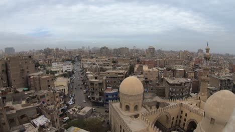 Panorama-Nach-Kairo-Von-Der-Moschee-Von-Ibn-Tulun