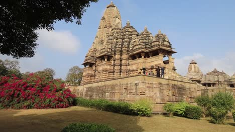 Templo-Kandariya-Mahadev-En-El-Grupo-Occidental-De-Templos,-Khajuraho,-Madhya-Pradesh