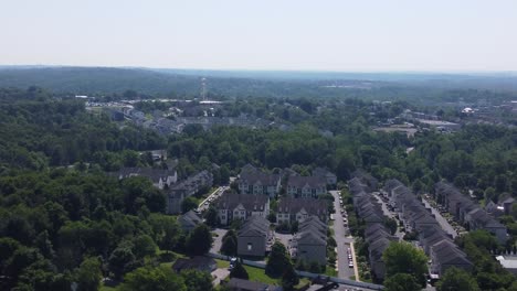 Aerial-view-small-town-neighborhood--developments
