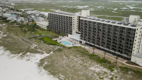 Aerial-Shell-Island-Resort-Wrightsville-beach-tracking-out