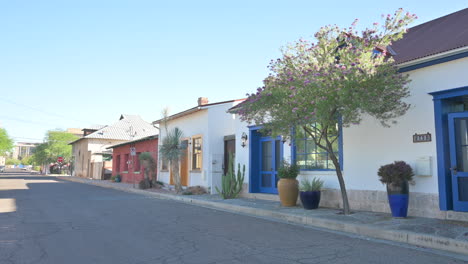Tucson-Arizona-Barrio-Viejo-Viertel-Mit-Farbenfrohen-Lehmhäusern