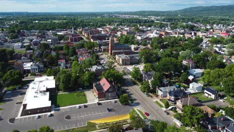 Chillicothe,-Ohio,-downtown-and-North-side-of-downtown,-aerial-drone