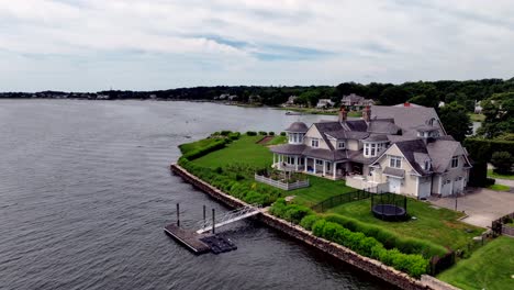 An-aerial-view-of-a-beautiful-house-at-Stony-Point-on-the-banks-of-the-Saugatuck-River-in-Westport-Connecticut
