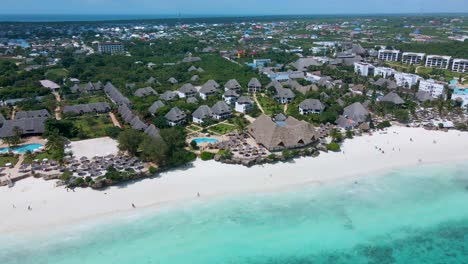 Nungwi-Beach,-Zanzibar---Tanzania---June-18,-2022---Resort-on-the-coast-of-the-Indian-ocean-in-Nungwi-Beach-with-a-swimming-pool