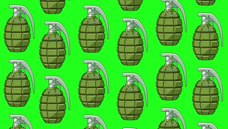 Grenade-falling-through-the-green-screen