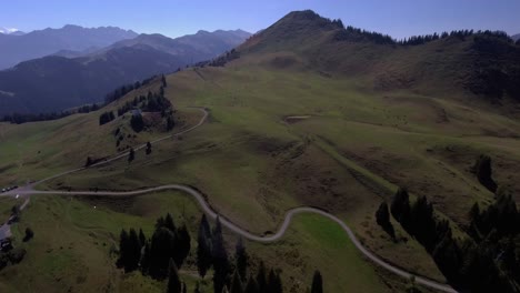 Aerial-Landscape-Flight-Over-Mountain,-Bec-Du-Corbeau,-Switzerland