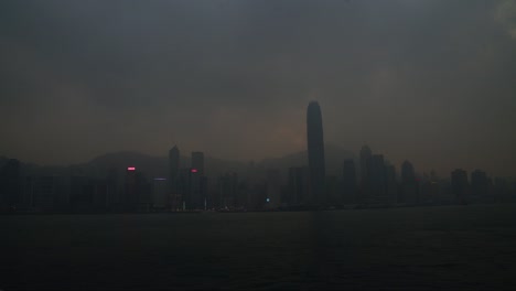 Hongkong-skyline-sunset-timelapse-at-victoria-harbour