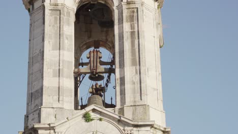 Zoom-in-Clock-Tower,-from-down-to-up