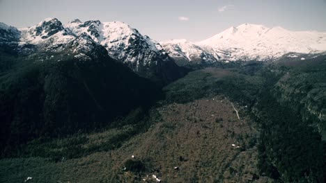 Slow-motion,-Drone-footage-in-120-fps-slog-2-in-the-mointains-city-chillan-in-Chile