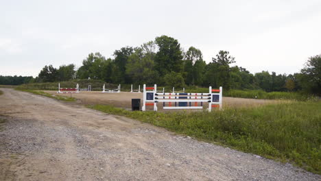 Horse-jumping-poles-on-a-farm