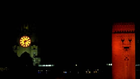 Illuminated-liver-building-clock-tower
