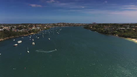 Point-Walter-Australia-Aerial-Drone-Fly-Over-boats