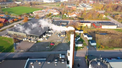 Aerial-view-of-industrial-chimney-smoke