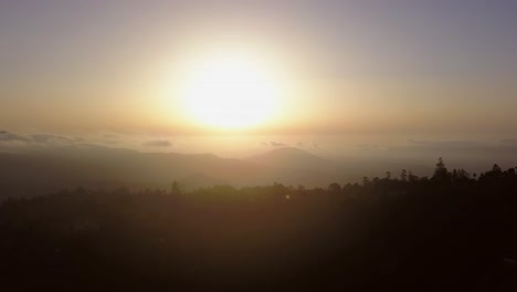 Sunrise-in-the-green-Taita-hills,-Kenya