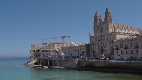 Sightseeing-at-the-Church-of-the-Mount-Carmel-Sliema-Malta-circa-March-2019