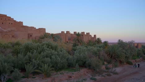 Abendansicht-Der-Antiken-Kasbah-Ait-Ben-Haddou-In-Marokko