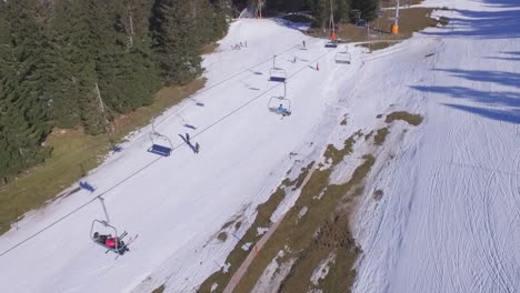 Aerial-Ski-lift-and-Ski-area-view