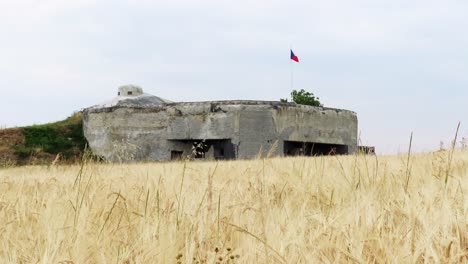 The-old-MO-S-21-Jaros-bunker-from-WW2-in-Darkovicky,-Silesia-in-Czech-Republic-as-an-open-air-museum