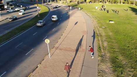 Longboard-Skate-Drone-Aerial-Footage-Rambla-Punta-Carretas-Montevideo-Uruguay
