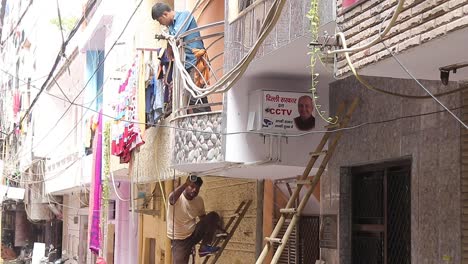 CCTV-Camera-being-installed-in-neighbourhoods-of-New-Delhi,-India