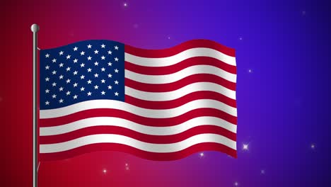 Die-USA-Flagge-Im-Wind-Auf-Den-Segeln-Mit-Ihrem-Heroischen-Hintergrund-Auf-Den-Leuchtenden-Sternen