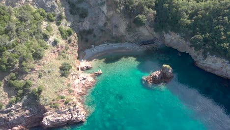 Aerial-footage-of-the-beautiful-Montenegro-coastline-on-the-Adriatic-sea
