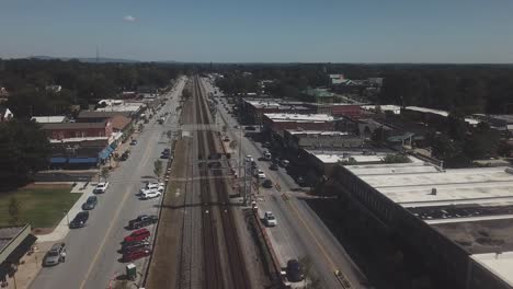 Aerial-pullout-Easley-South-Carolina-in-4K