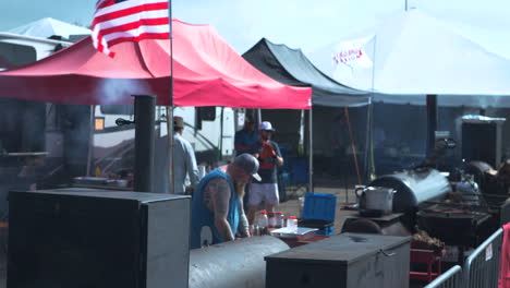 A-row-of-tents-at-the-Austin-Rodeo-BBQ-Competition