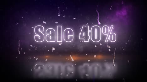 "Sale-40%"-neon-lights-sign-revealed-through-a-storm-with-flickering-lights