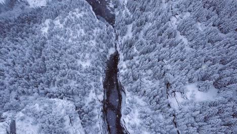 aerial-dolly-shot-of-the-grindelawld-gletscherschluct-gorge-in-winter